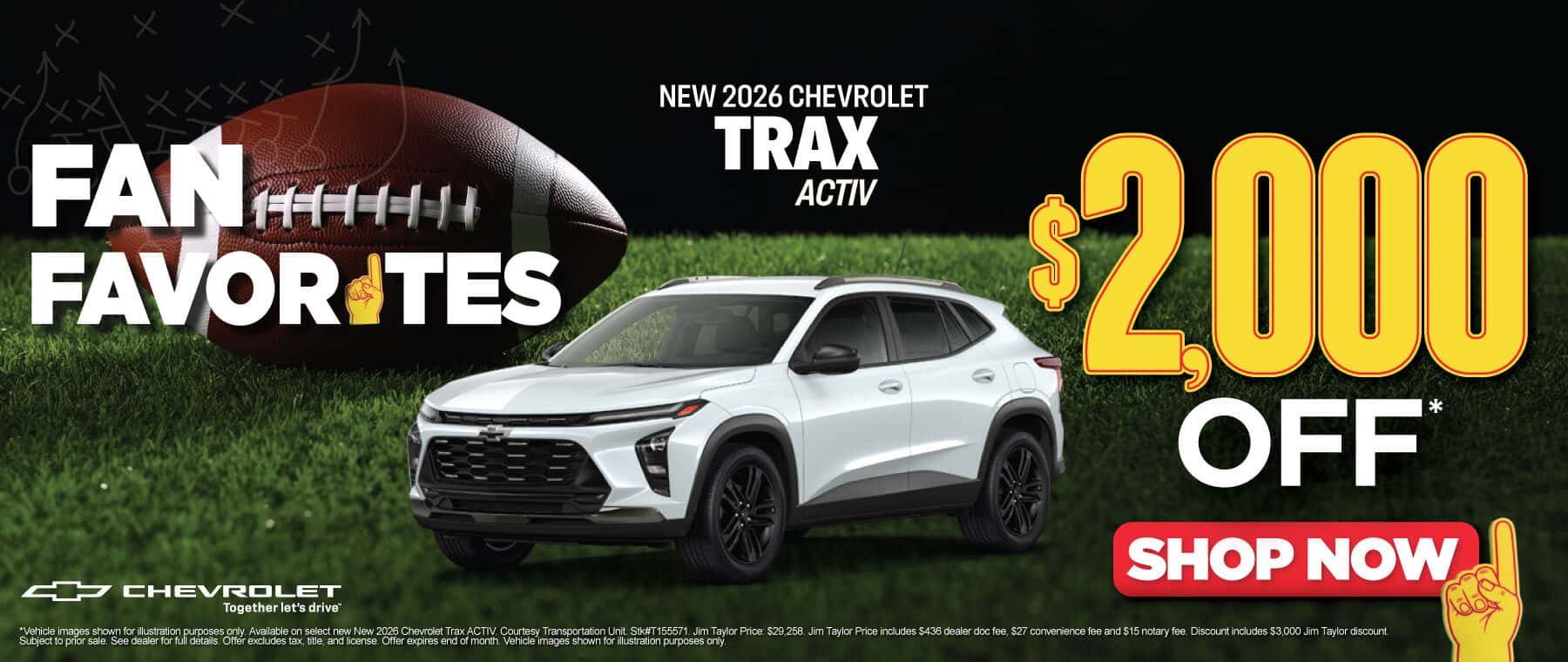 New 2026 Chevrolet Trax ACTIV $2,000 Off*
