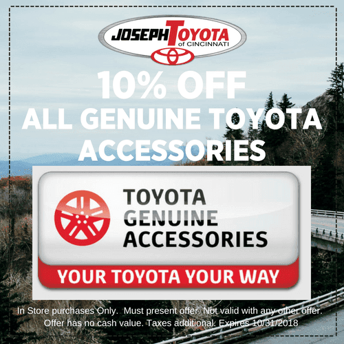 SeptOct 10% off all Genuine Toyota Accessories