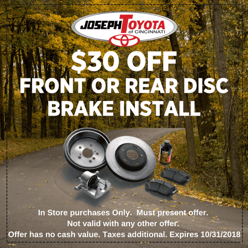 SeptOct $30 Off Brake Install