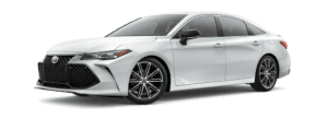 White 2019 Toyota Avalon on white background