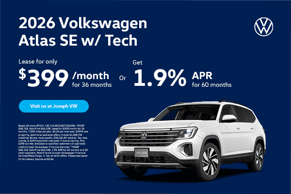 Lease A 2026 VW Atlas SE w/Tech 