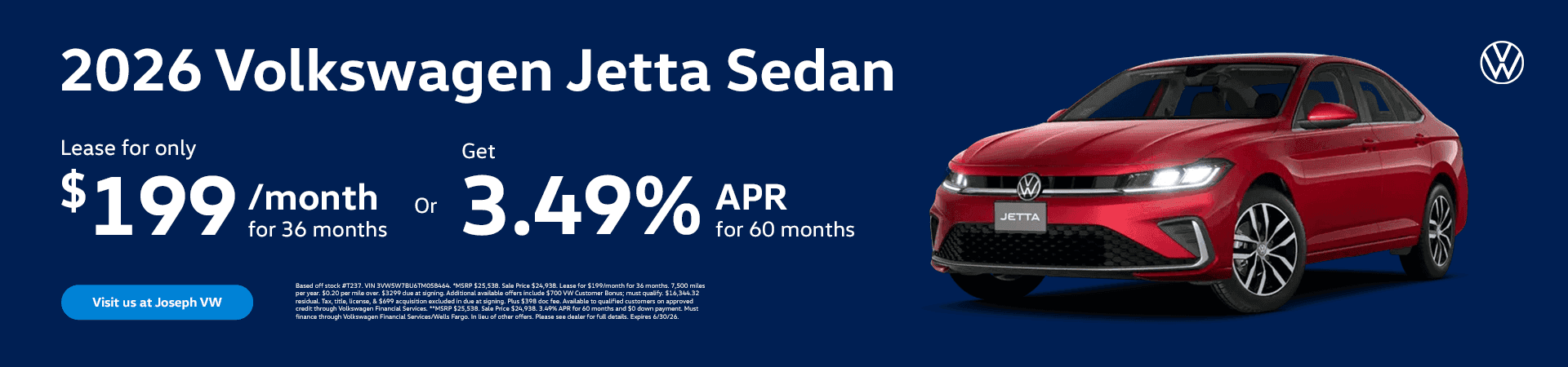 Lease A 2026 VW Jetta Sedan