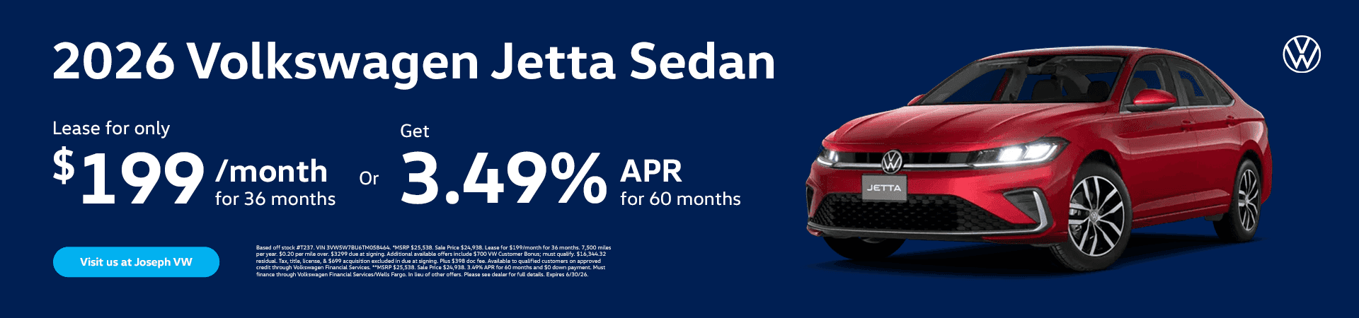 Lease A 2026 VW Jetta Sedan
