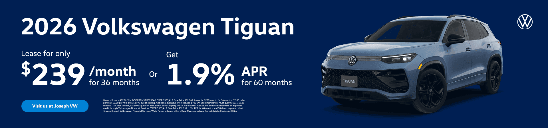 Lease A 2026 VW Tiguan