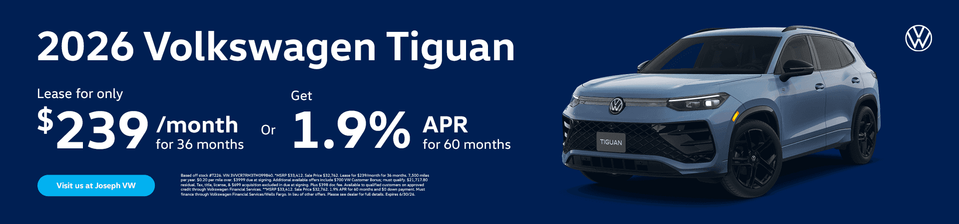 Lease A 2026 VW Tiguan