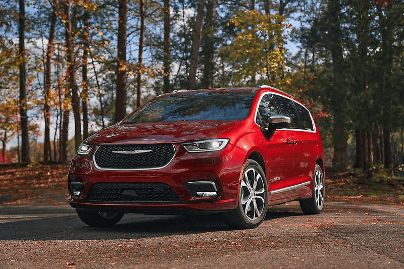 Red 2026 Chrysler Pacifica Parked
