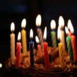 Birthday cake with candles