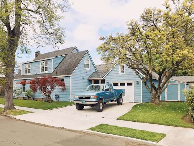 Car in driveway