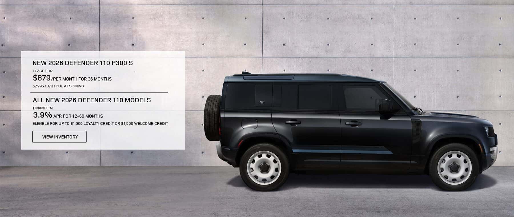 New 2026 Defender 110 Lease and APR Offer