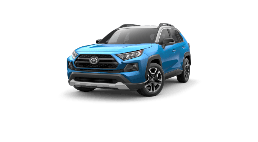 2019 RAV4 Blue Flame With Ice Edge Roof