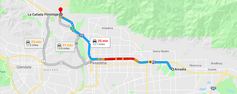 directions to la canada