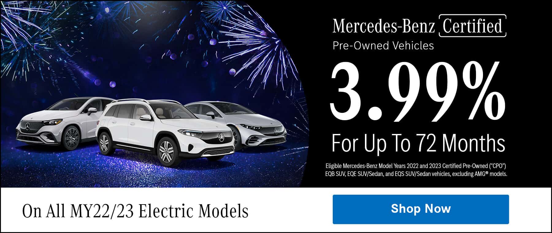 Mercedes-Benz Certified Pre-Owned Electric Vehicles Promo