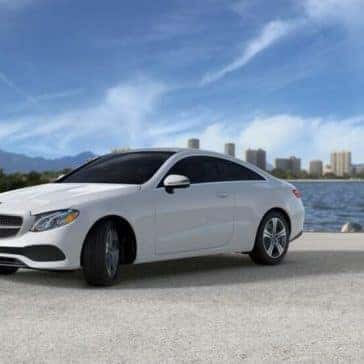 2018 Mercedes Benz E Class Coupe beach