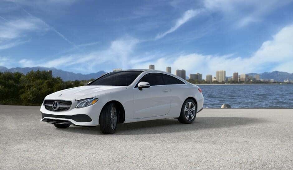 2018 Mercedes Benz E Class Coupe beach