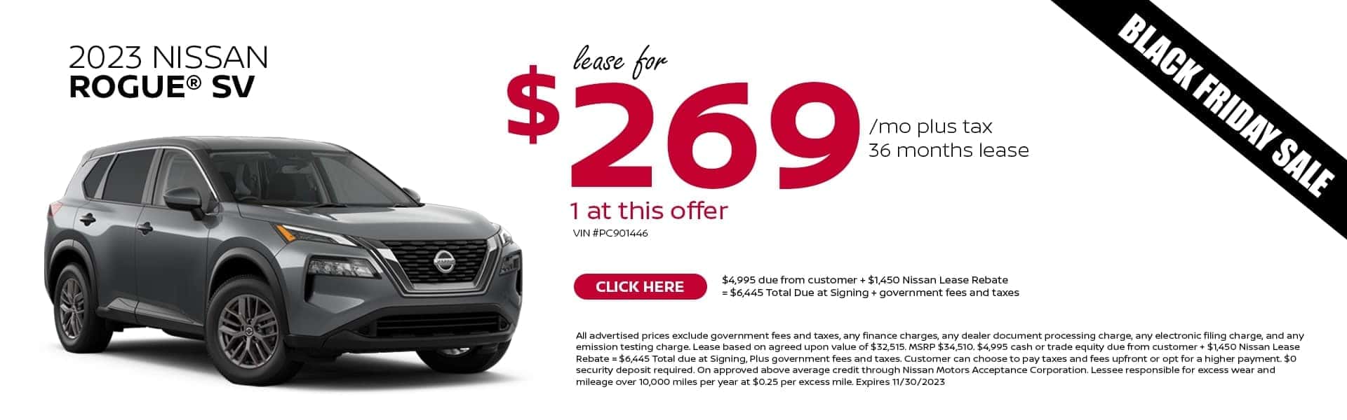 Nissan Rogue Lease Black Friday Sale