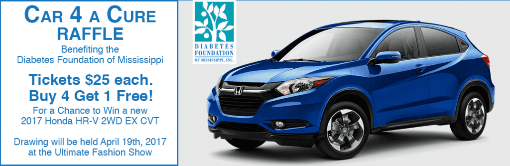 2018 car for a cure raffle benefitting diabetes foundation of ms car raffle tickets