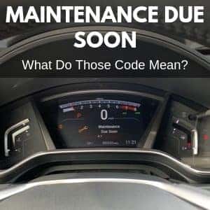 Maintenance due soon honda