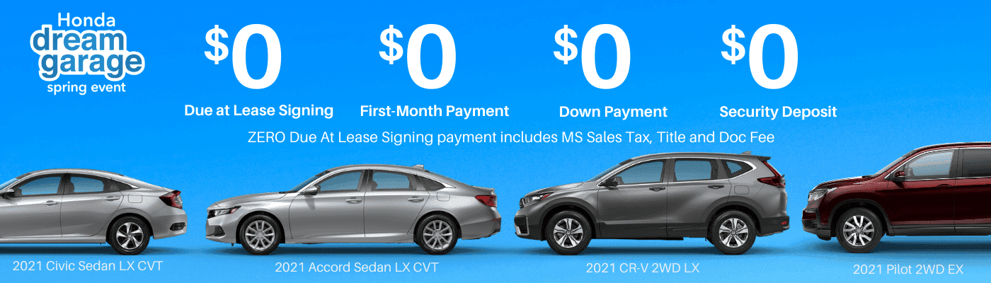 Zero Down Lease Deals  Patty Peck Honda  Ridgeland, MS