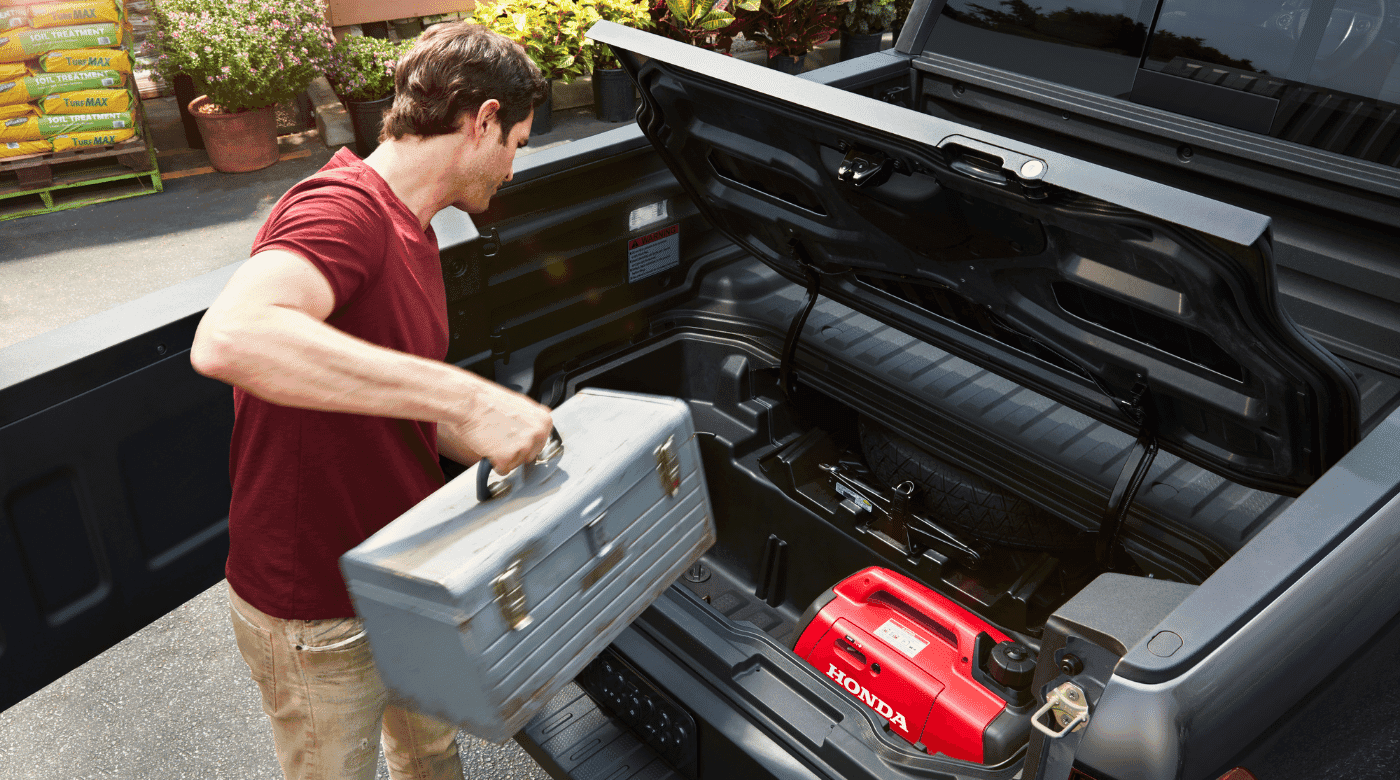 2023 Honda Ridgeline In-bed trunk
