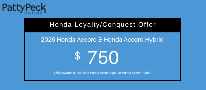 2026 Honda Accord & Honda Accord Hybrid Loyalty/Conquest Offer