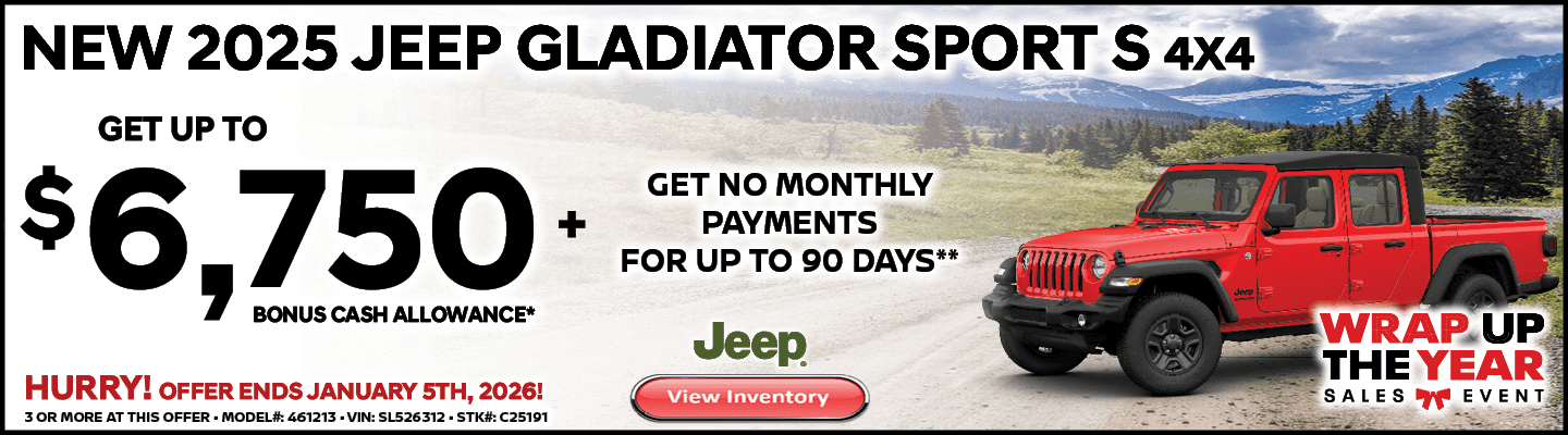 2025 JEEP GLADIATOR SPORT S 4X4