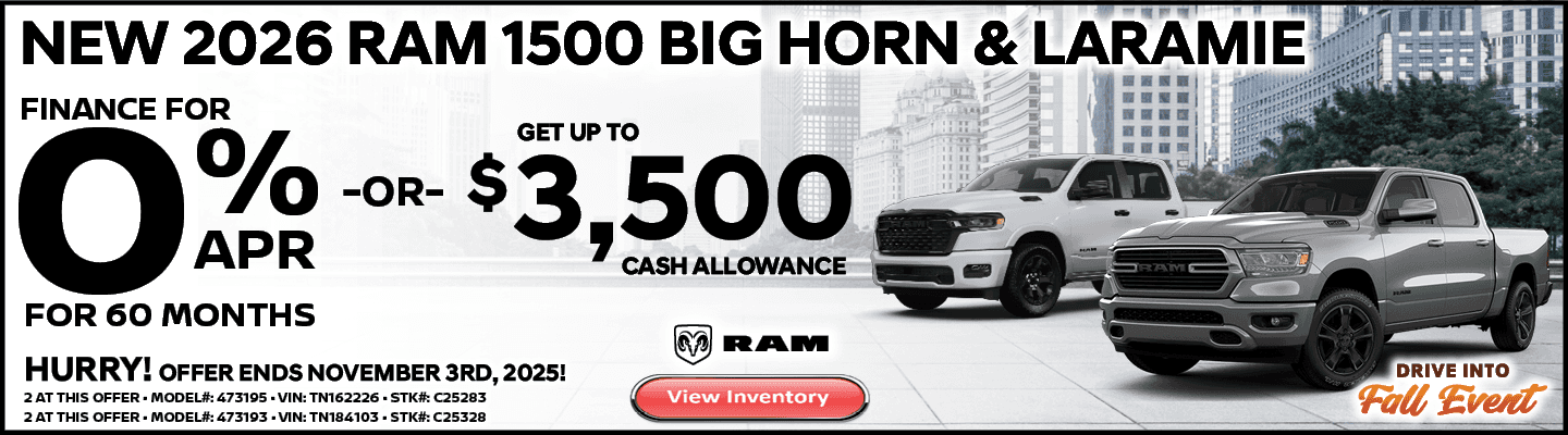 NEW 2026 RAM 1500 BIG HORN & LARAMIE