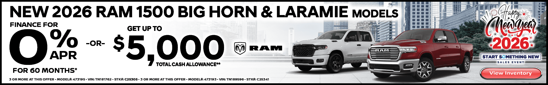 2026 RAM 1500 BIG HORN LEASE