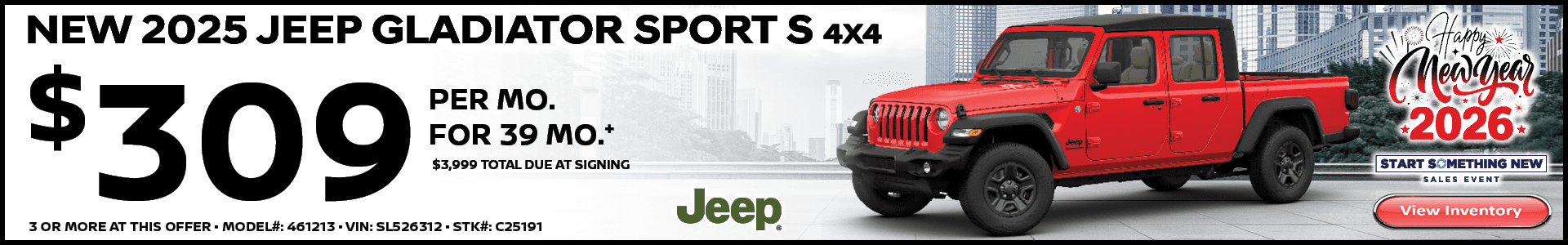 2025 Jeep Gladiator Sport