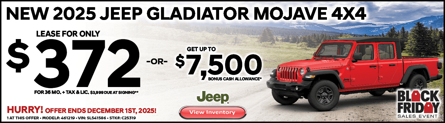 NEW 2025 JEEP GLADIATOR MOJAVE 4X4