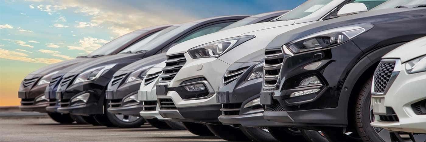 Row of Used Cars