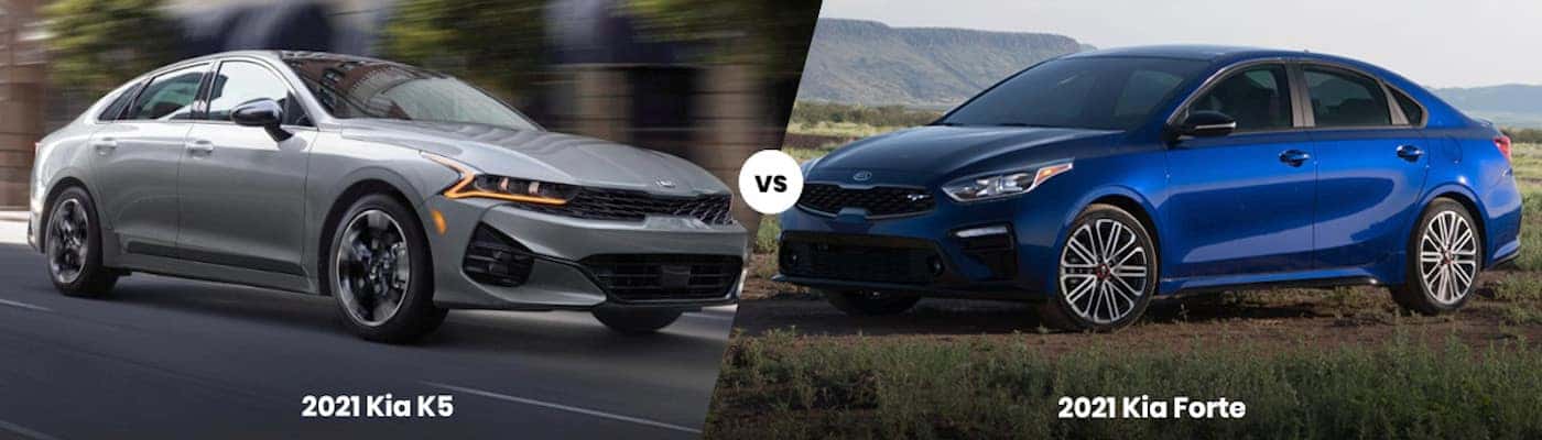 2021 Kia K5 vs 2021 Kia Forte