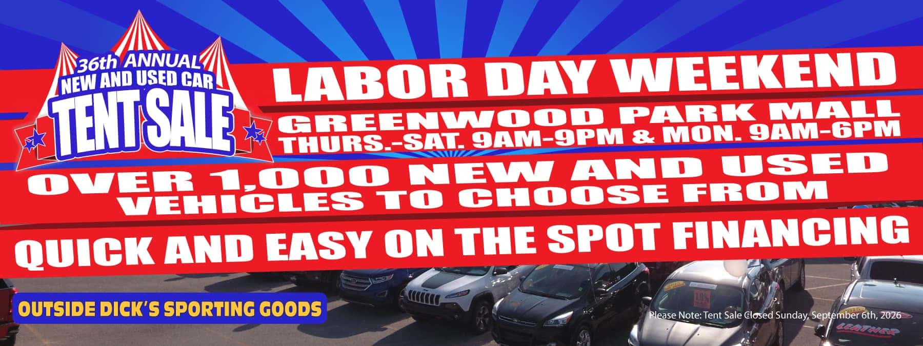 Ray Skillman 36th Annual Labor Day Tent Sale