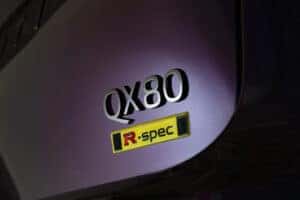 INFINITI qx80 r-spec teaser badge