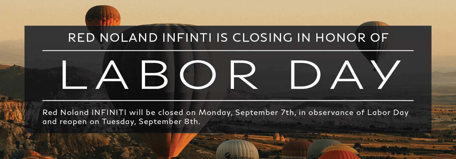 Labor Day Closure Sign
