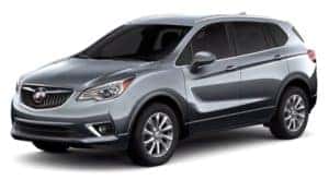 A grey 2020 Buick Envision is facing left.