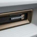 A close up shows the "Edition 1" logo in a 2021 GMC Hummer EV Pickup First Edition.