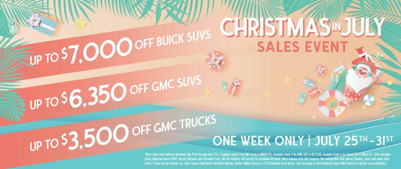 Rick Hendrick Buick GMC Christmas In July Sales Event