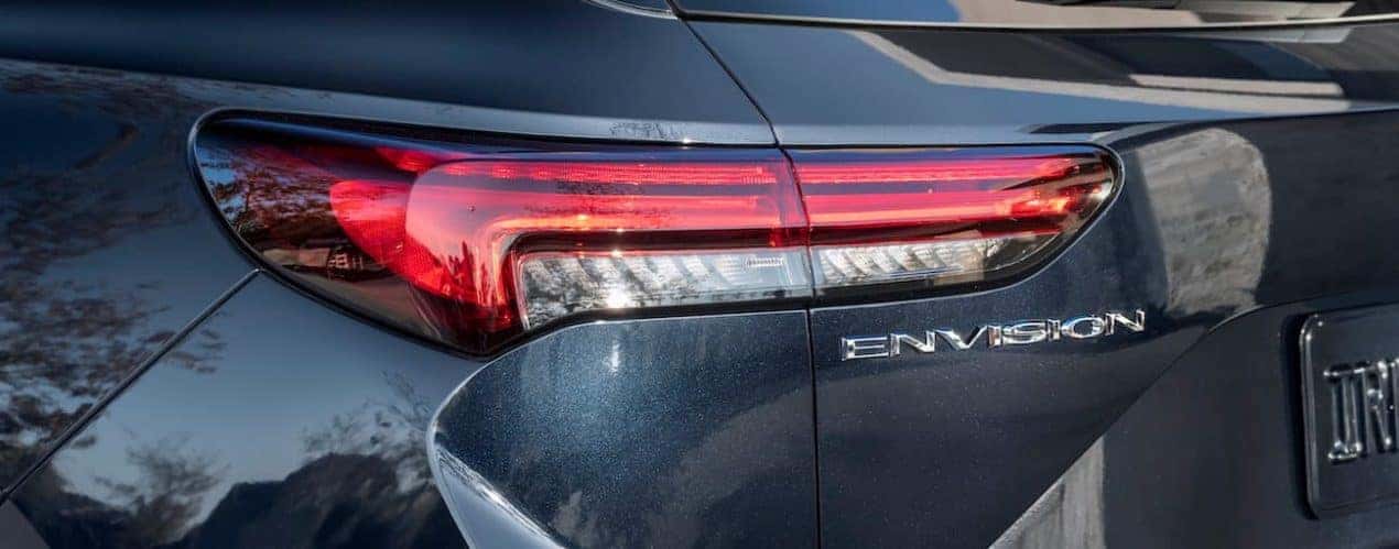 A close up shows the drivers side brake light on a 2022 Buick Envision.