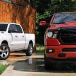 Ram Trucks Parked in Driveway