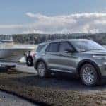 2020 Ford Explorer Towing a Boat
