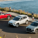 2019 Toyota RAV4 Models Parked Along Beach