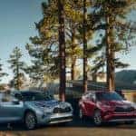 2020 Toyota Highlanders Parked in Forest