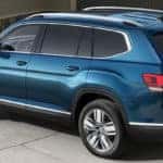 Blue 2019 Volkswagen Atlas in Driveway