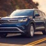 Blue 2021 Volkswagen Atlas on Highway