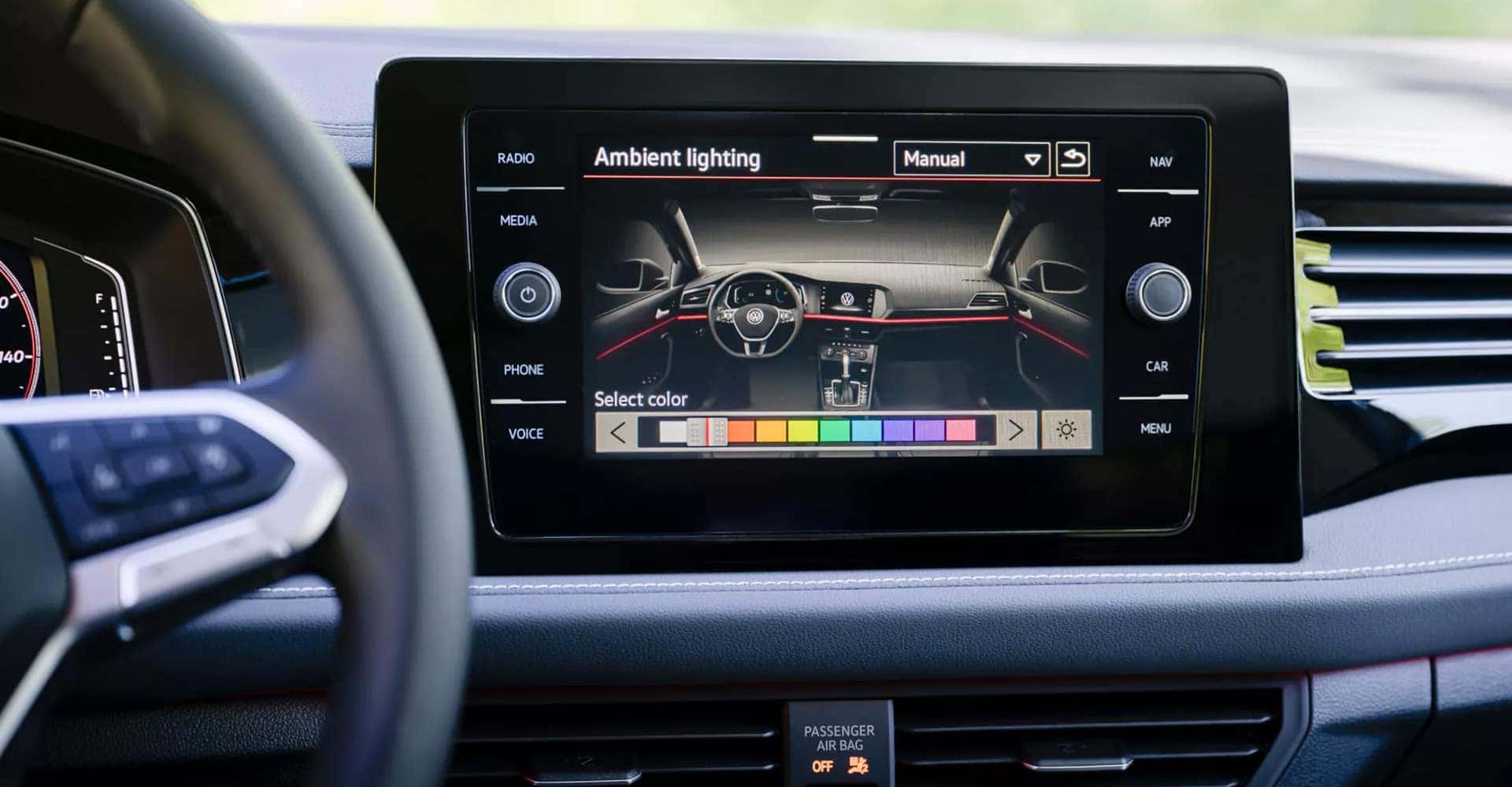 Ambient Lighting Controls on 2025 Volkswagen Jetta Display