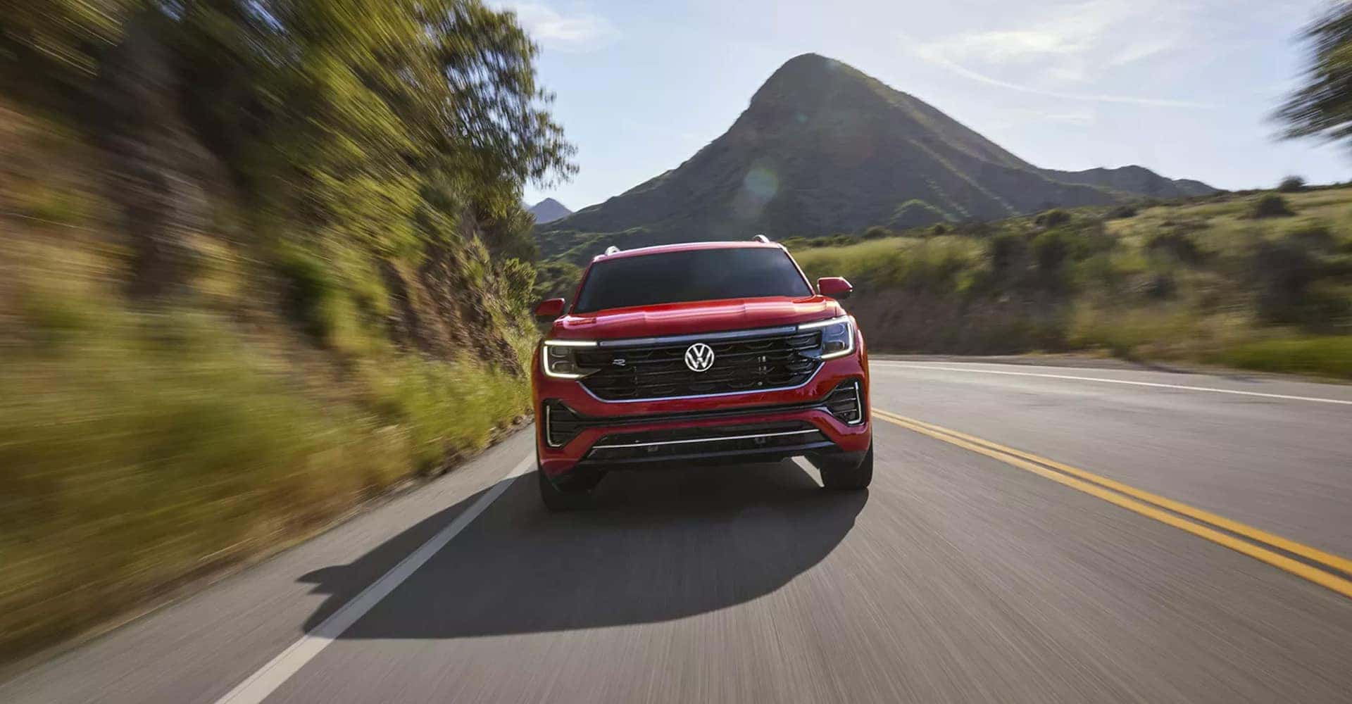 2025 Volkswagon Atlas driving at high speed