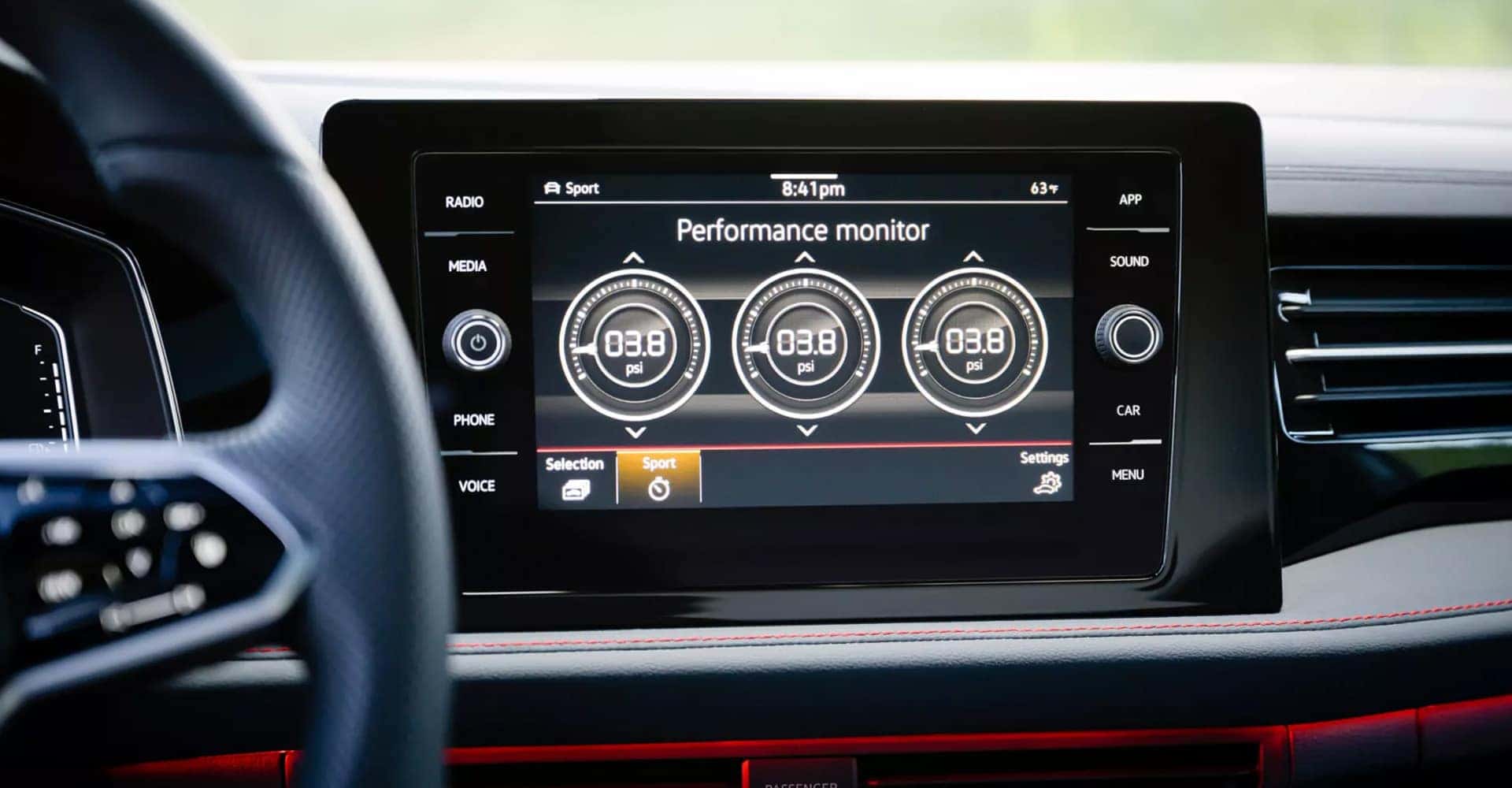 Performance Monitor Inside of 2025 Jetta GLI