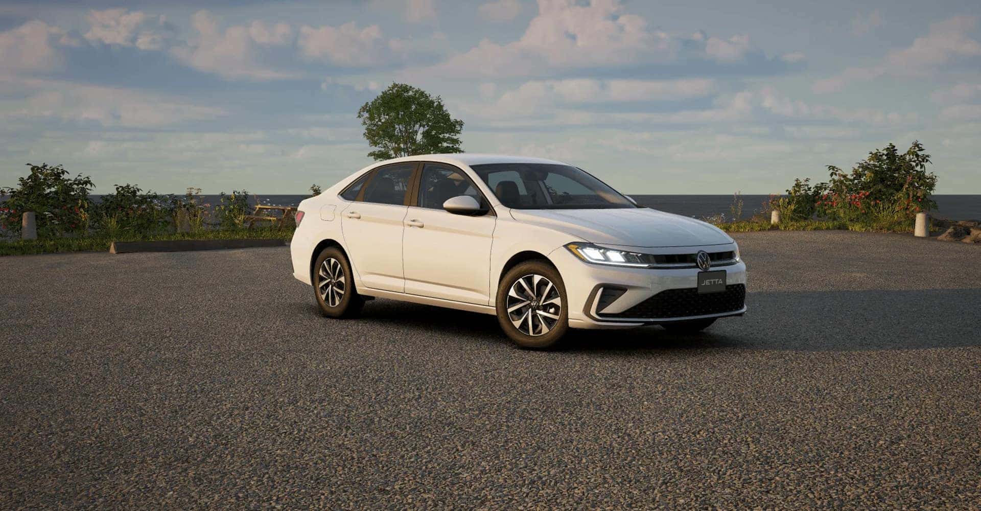 White Parked 2025 Volkswagen Jetta