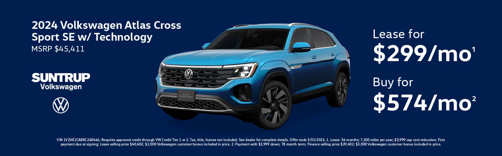 2024 Atlas Cross Sport SE March offer