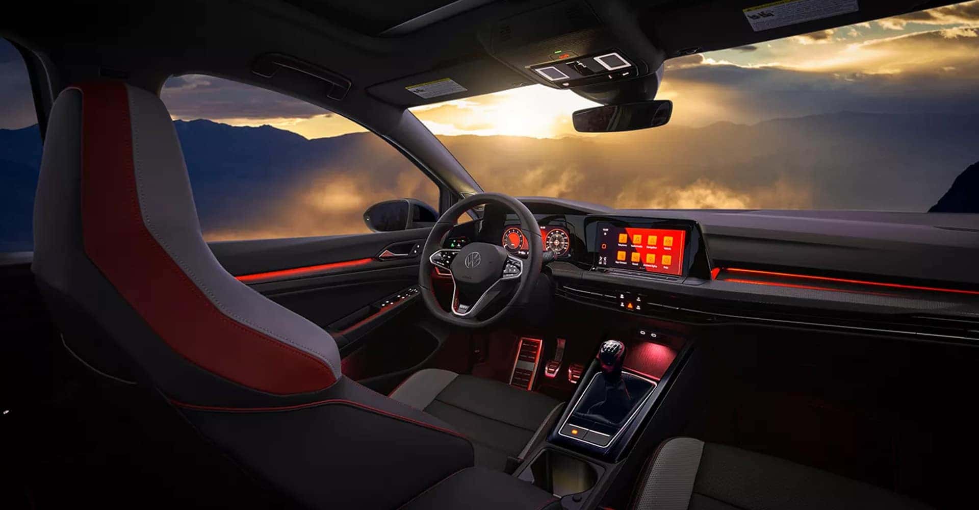 Red interior VW Golf GTI